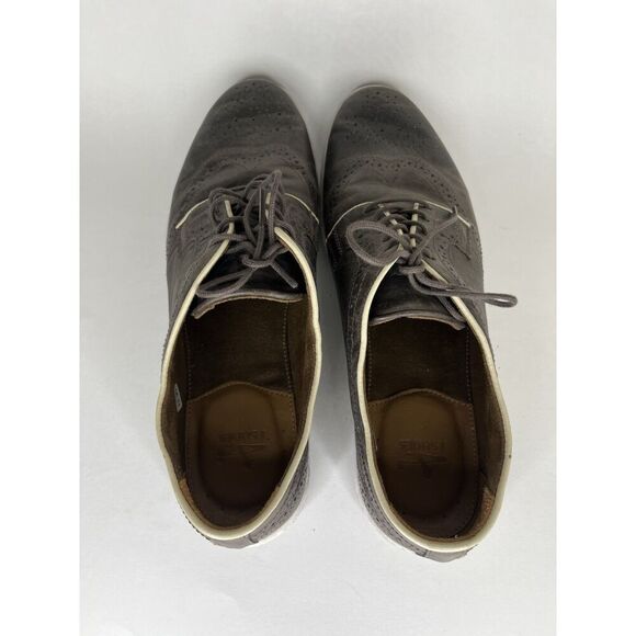 J Shoes Brown Leather Lace Up Low Top Wingtip Casual Sneakers Men Sz 44EU/11M US main image 10